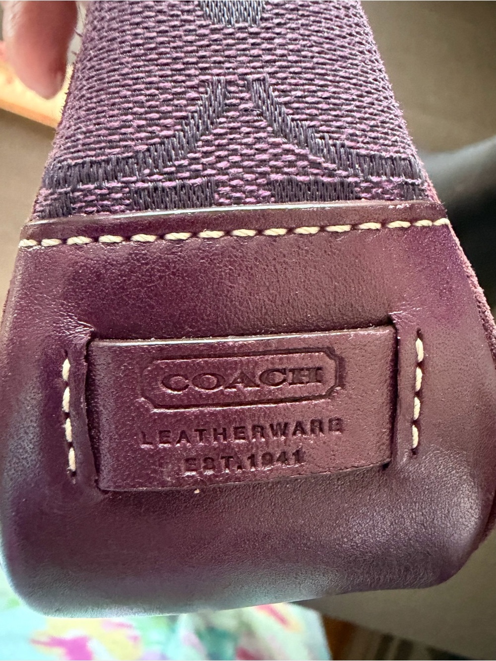 Vintage Y2K Coach Hampton Demi 6094 Purple Signature … - Gem
